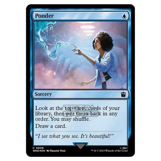 Magic The Gathering - Universes Beyond - Doctor Who - Ponder (Surge Foil) - 0808