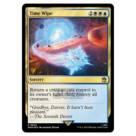 Magic The Gathering - Universes Beyond - Doctor Who - Time Wipe (Surge Foil) - 0829