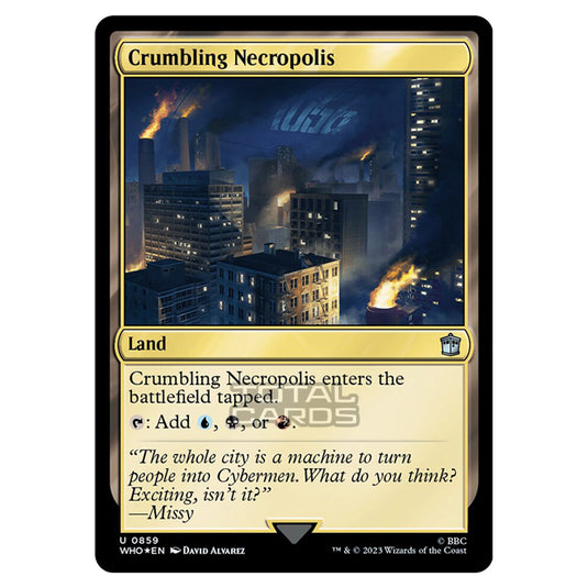 Magic The Gathering - Universes Beyond - Doctor Who - Crumbling Necropolis (Surge Foil) - 0859