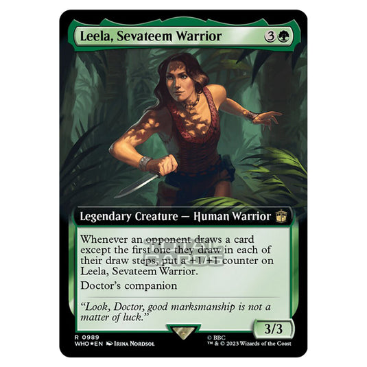 Magic The Gathering - Universes Beyond - Doctor Who - Leela, Sevateem Warrior (Surge Foil) - 0989