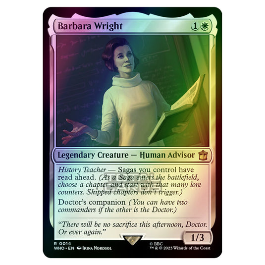 Magic The Gathering - Universes Beyond - Doctor Who - Barbara Wright - 0014 (Foil)