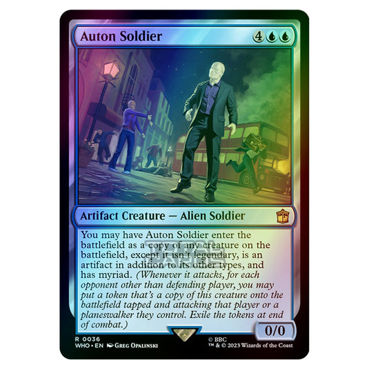 Magic The Gathering - Universes Beyond - Doctor Who - Auton Soldier - 0036 (Foil)