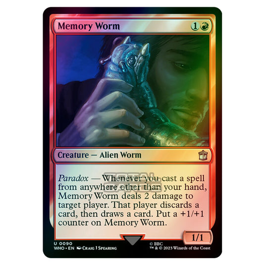 Magic The Gathering - Universes Beyond - Doctor Who - Memory Worm - 0090 (Foil)