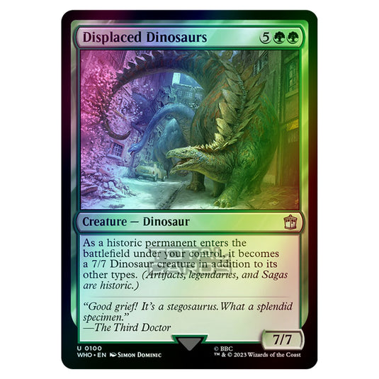 Magic The Gathering - Universes Beyond - Doctor Who - Displaced Dinosaurs - 0100 (Foil)