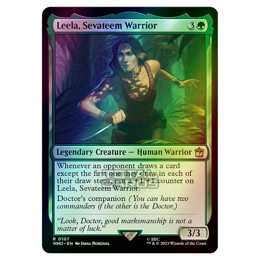 Magic The Gathering - Universes Beyond - Doctor Who - Leela, Sevateem Warrior - 0107 (Foil)