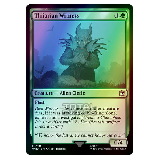 Magic The Gathering - Universes Beyond - Doctor Who - Thijarian Witness - 0111 (Foil)