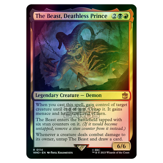 Magic The Gathering - Universes Beyond - Doctor Who - The Beast, Deathless Prince - 0114 (Foil)