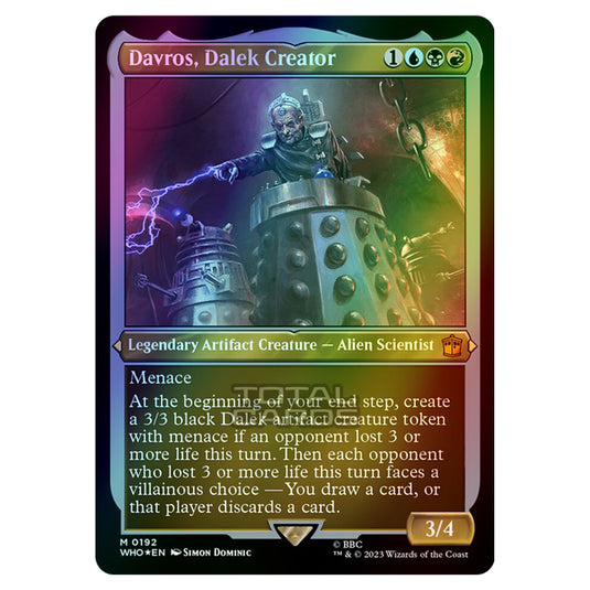 Magic The Gathering - Universes Beyond - Doctor Who - Davros, Dalek Creator (Display Commander) - 0192 (Foil)