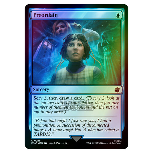 Magic The Gathering - Universes Beyond - Doctor Who - Preordain - 0218 (Foil)