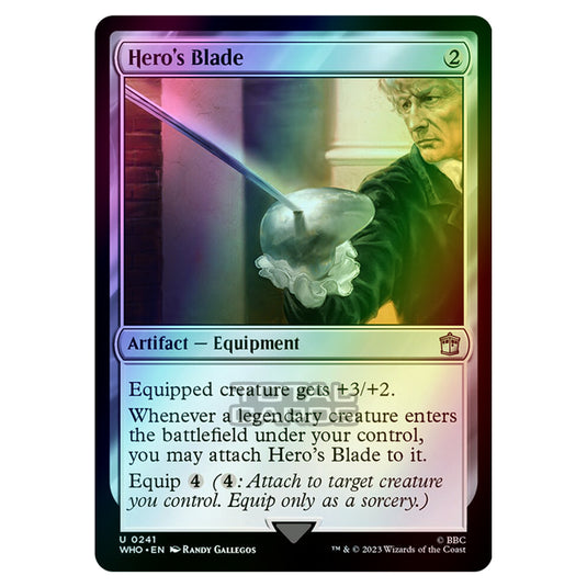 Magic The Gathering - Universes Beyond - Doctor Who - Hero's Blade - 0241 (Foil)