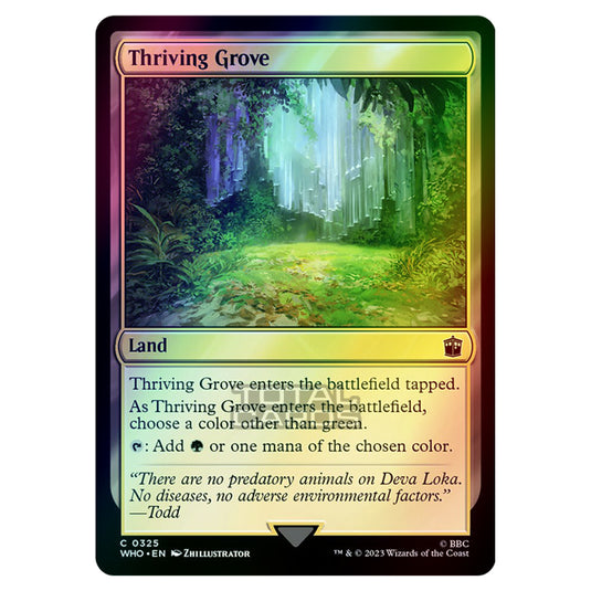 Magic The Gathering - Universes Beyond - Doctor Who - Thriving Grove - 0325 (Foil)