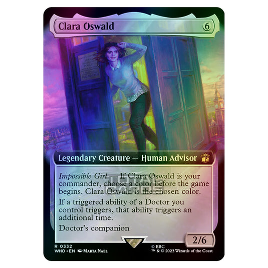 Magic The Gathering - Universes Beyond - Doctor Who - Clara Oswald (Extended Art) - 0332 (Foil)