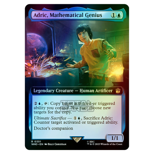 Magic The Gathering - Universes Beyond - Doctor Who - Adric, Mathematical Genius (Extended Art) - 0351 (Foil)