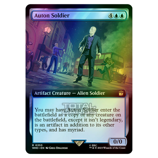 Magic The Gathering - Universes Beyond - Doctor Who - Auton Soldier (Extended Art) - 0353 (Foil)