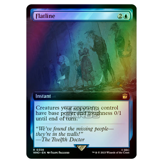 Magic The Gathering - Universes Beyond - Doctor Who - Flatline (Extended Art) - 0358 (Foil)