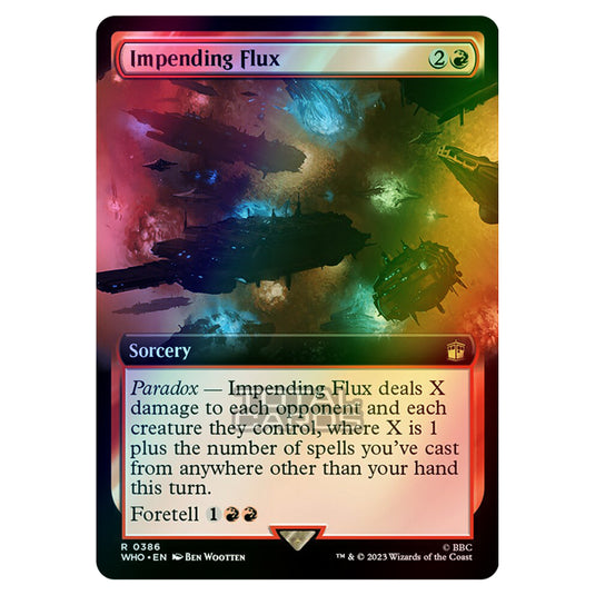 Magic The Gathering - Universes Beyond - Doctor Who - Impending Flux (Extended Art) - 0386 (Foil)