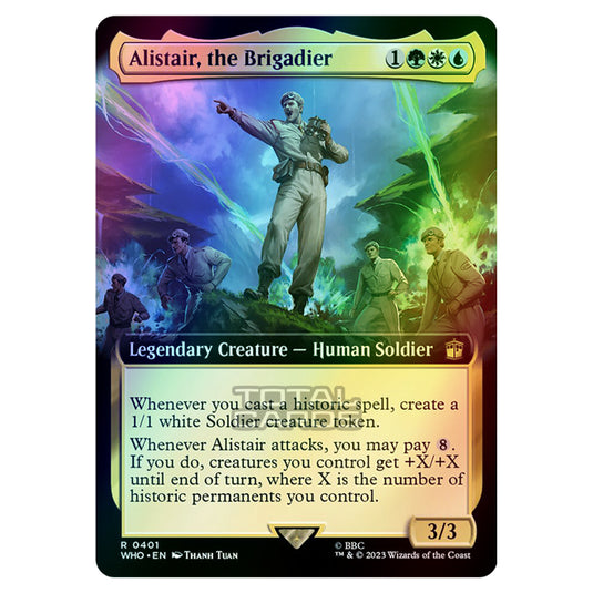 Magic The Gathering - Universes Beyond - Doctor Who - Alistair, the Brigadier (Extended Art) - 0401 (Foil)