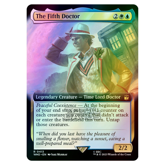 Magic The Gathering - Universes Beyond - Doctor Who - The Fifth Doctor (Extended Art) - 0413 (Foil)