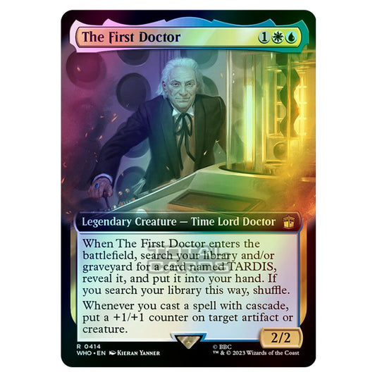 Magic The Gathering - Universes Beyond - Doctor Who - The First Doctor (Extended Art) - 0414 (Foil)