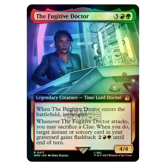 Magic The Gathering - Universes Beyond - Doctor Who - The Fugitive Doctor (Extended Art) - 0417 (Foil)