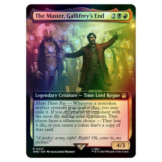 Magic The Gathering - Universes Beyond - Doctor Who - The Master, Gallifrey's End (Extended Art) - 0427 (Foil)