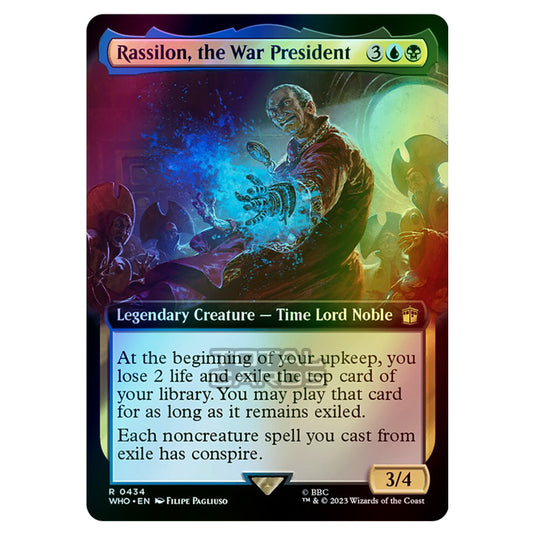 Magic The Gathering - Universes Beyond - Doctor Who - Rassilon, the War President (Extended Art) - 0434 (Foil)
