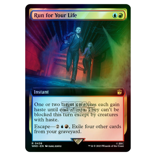 Magic The Gathering - Universes Beyond - Doctor Who - Run for Your Life (Extended Art) - 0438 (Foil)