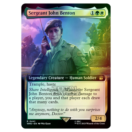 Magic The Gathering - Universes Beyond - Doctor Who - Sergeant John Benton (Extended Art) - 0441 (Foil)