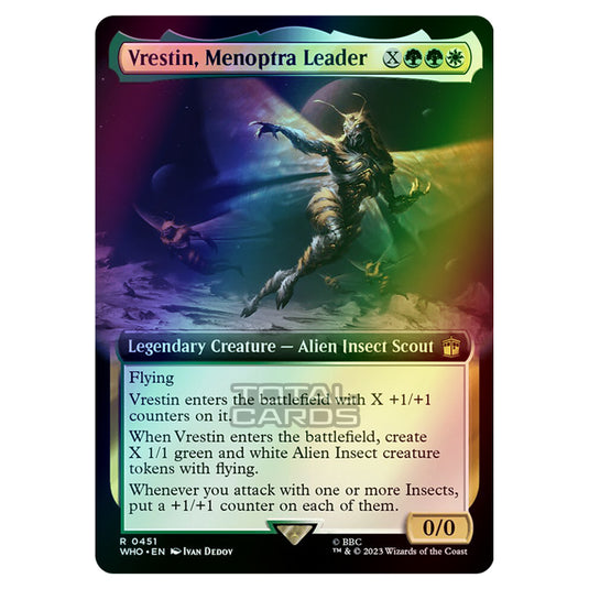 Magic The Gathering - Universes Beyond - Doctor Who - Vrestin, Menoptra Leader (Extended Art) - 0451 (Foil)