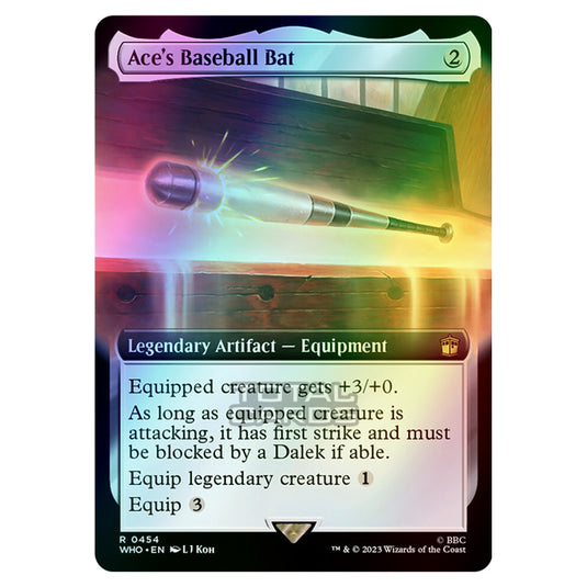 Magic The Gathering - Universes Beyond - Doctor Who - Ace's Baseball Bat (Extended Art) - 0454 (Foil)