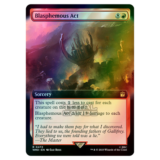 Magic The Gathering - Universes Beyond - Doctor Who - Blasphemous Act (Extended Art) - 0472 (Foil)