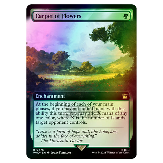 Magic The Gathering - Universes Beyond - Doctor Who - Carpet of Flowers (Extended Art) - 0475 (Foil)