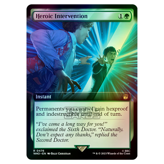 Magic The Gathering - Universes Beyond - Doctor Who - Heroic Intervention (Extended Art) - 0476 (Foil)