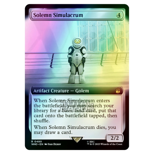 Magic The Gathering - Universes Beyond - Doctor Who - Solemn Simulacrum (Extended Art) - 0480 (Foil)