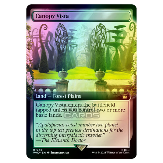 Magic The Gathering - Universes Beyond - Doctor Who - Canopy Vista (Extended Art) - 0481 (Foil)