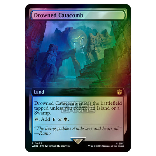 Magic The Gathering - Universes Beyond - Doctor Who - Drowned Catacomb (Extended Art) - 0492 (Foil)