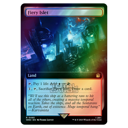 Magic The Gathering - Universes Beyond - Doctor Who - Fiery Islet (Extended Art) - 0495 (Foil)