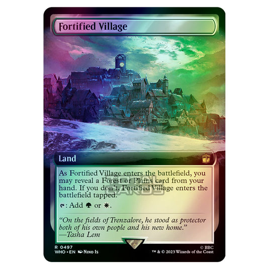 Magic The Gathering - Universes Beyond - Doctor Who - Fortified Village (Extended Art) - 0497 (Foil)