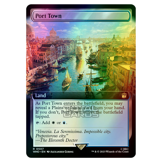 Magic The Gathering - Universes Beyond - Doctor Who - Port Town (Extended Art) - 0507 (Foil)