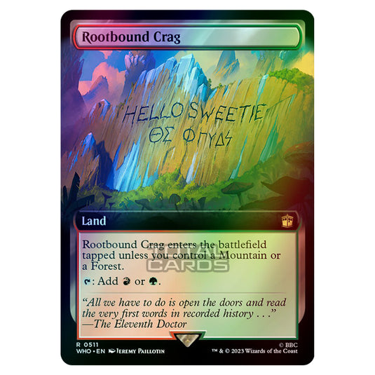 Magic The Gathering - Universes Beyond - Doctor Who - Rootbound Crag (Extended Art) - 0511 (Foil)