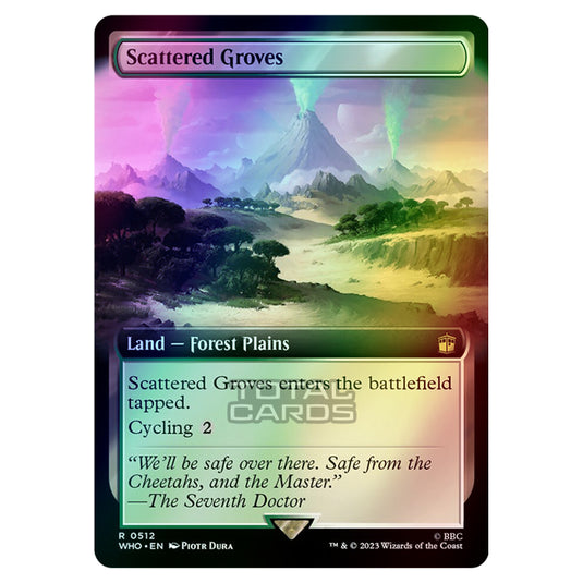 Magic The Gathering - Universes Beyond - Doctor Who - Scattered Groves (Extended Art) - 0512 (Foil)