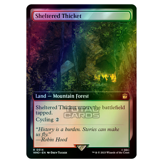 Magic The Gathering - Universes Beyond - Doctor Who - Sheltered Thicket (Extended Art) - 0514 (Foil)