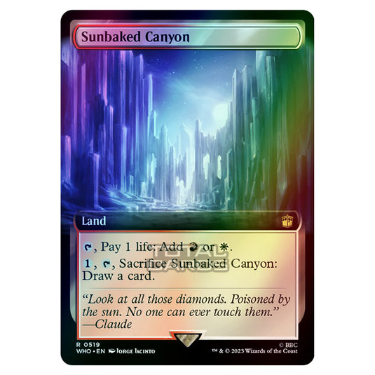 Magic The Gathering - Universes Beyond - Doctor Who - Sunbaked Canyon (Extended Art) - 0519 (Foil)