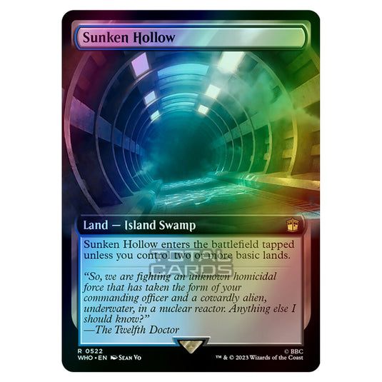 Magic The Gathering - Universes Beyond - Doctor Who - Sunken Hollow (Extended Art) - 0522 (Foil)