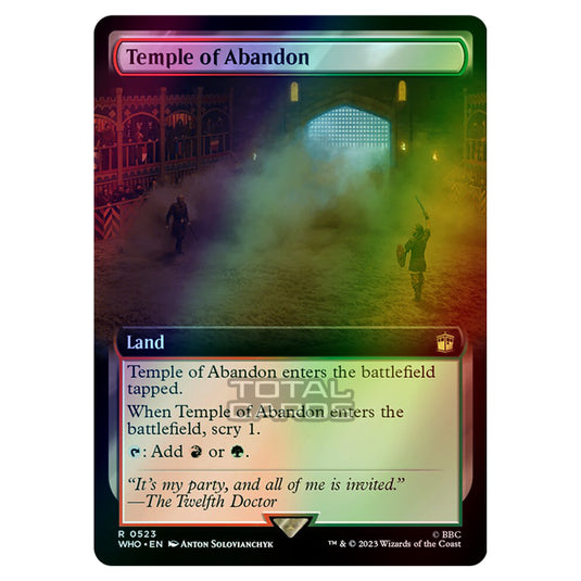 Magic The Gathering - Universes Beyond - Doctor Who - Temple of Abandon (Extended Art) - 0523 (Foil)