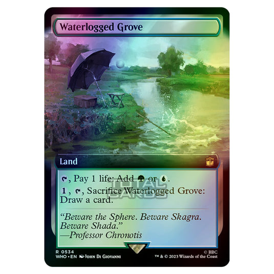 Magic The Gathering - Universes Beyond - Doctor Who - Waterlogged Grove (Extended Art) - 0534 (Foil)