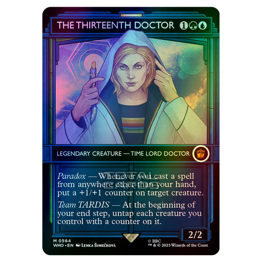 Magic The Gathering - Universes Beyond - Doctor Who - The Thirteenth Doctor (TARDIS Showcase) - 0564 (Foil)