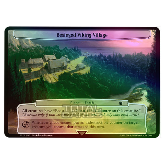 Magic The Gathering - Universes Beyond - Doctor Who - Besieged Viking Village (Planar Card) - 0570 (Foil)