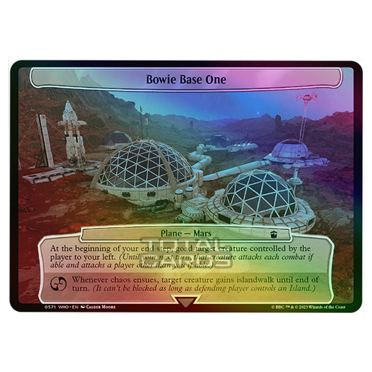 Magic The Gathering - Universes Beyond - Doctor Who - Bowie Base One (Planar Card) - 0571 (Foil)