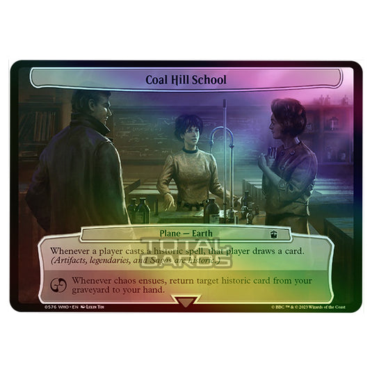 Magic The Gathering - Universes Beyond - Doctor Who - Coal Hill School (Planar Card) - 0576 (Foil)